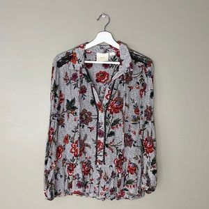 Maeve Floral Printed Blouse Size 10